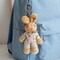 Wrapables Country Floral Plush Stuffed Animal Doll Keychain Bag Charm (Set of 2), Bunny Couple